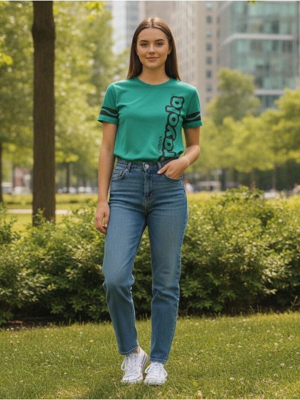 Crayola Green Tee Short Sleeve Medium - Picture 6 of 6